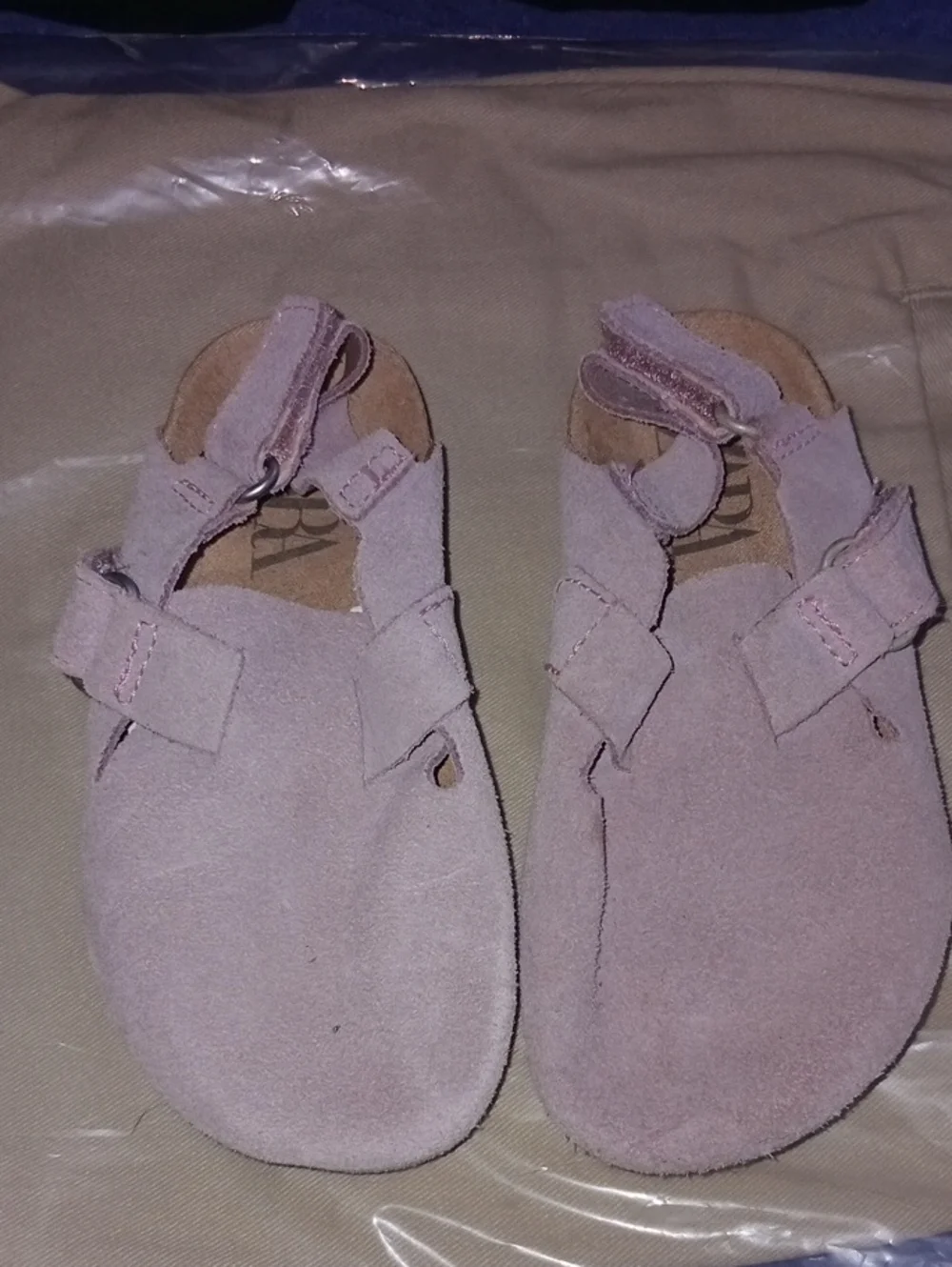 Zara Kids Suede Lavender Comfort Sandals